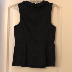 New J. Crew Navy Peplum Top